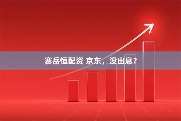 赛岳恒配资 京东,没出息?